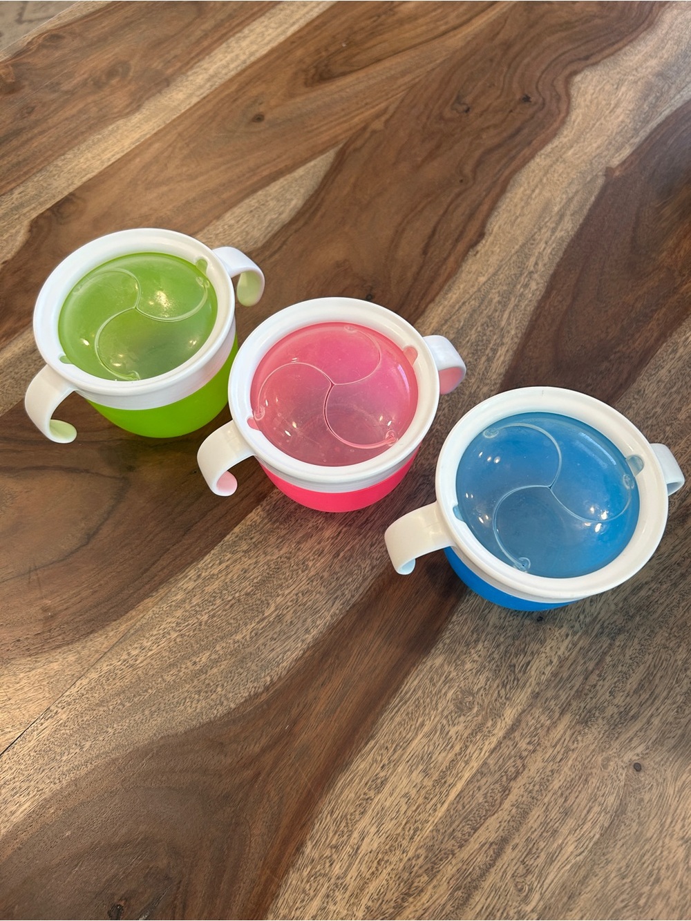MUNCHKIN SNACK CATCHER Cups for Toddlers - Green, Pink, Blue
